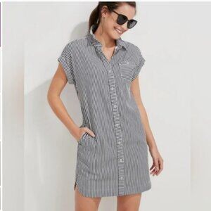 Vineyard Vines Seersucker Margo Striped Shirt Dress With Pockets
